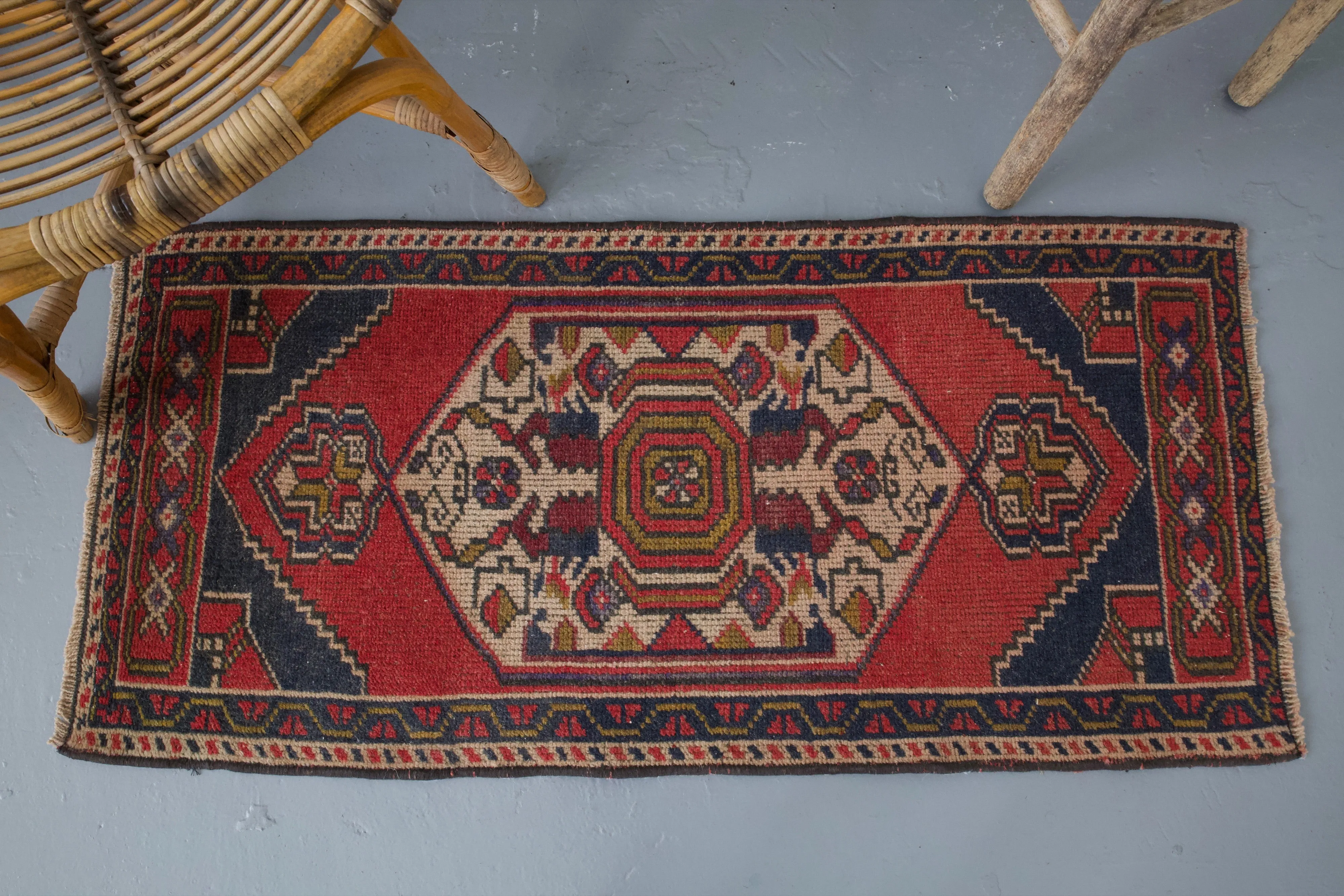 Vintage Mini Turkish Rug