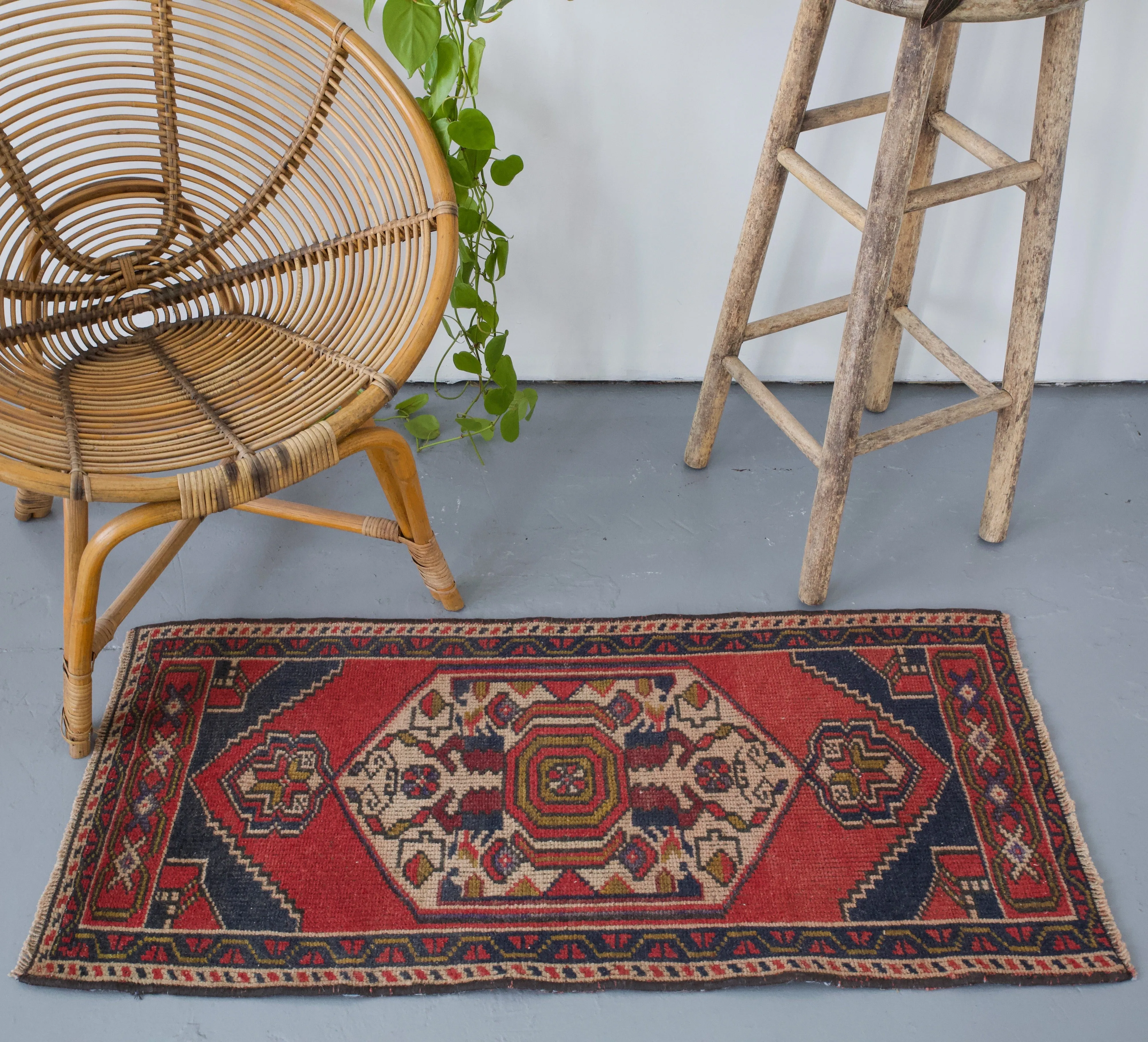 Vintage Mini Turkish Rug