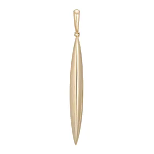 Vintage Tiffany & Co Feather Charm 18k Yellow Gold Spike Pendant Signed Jewelry