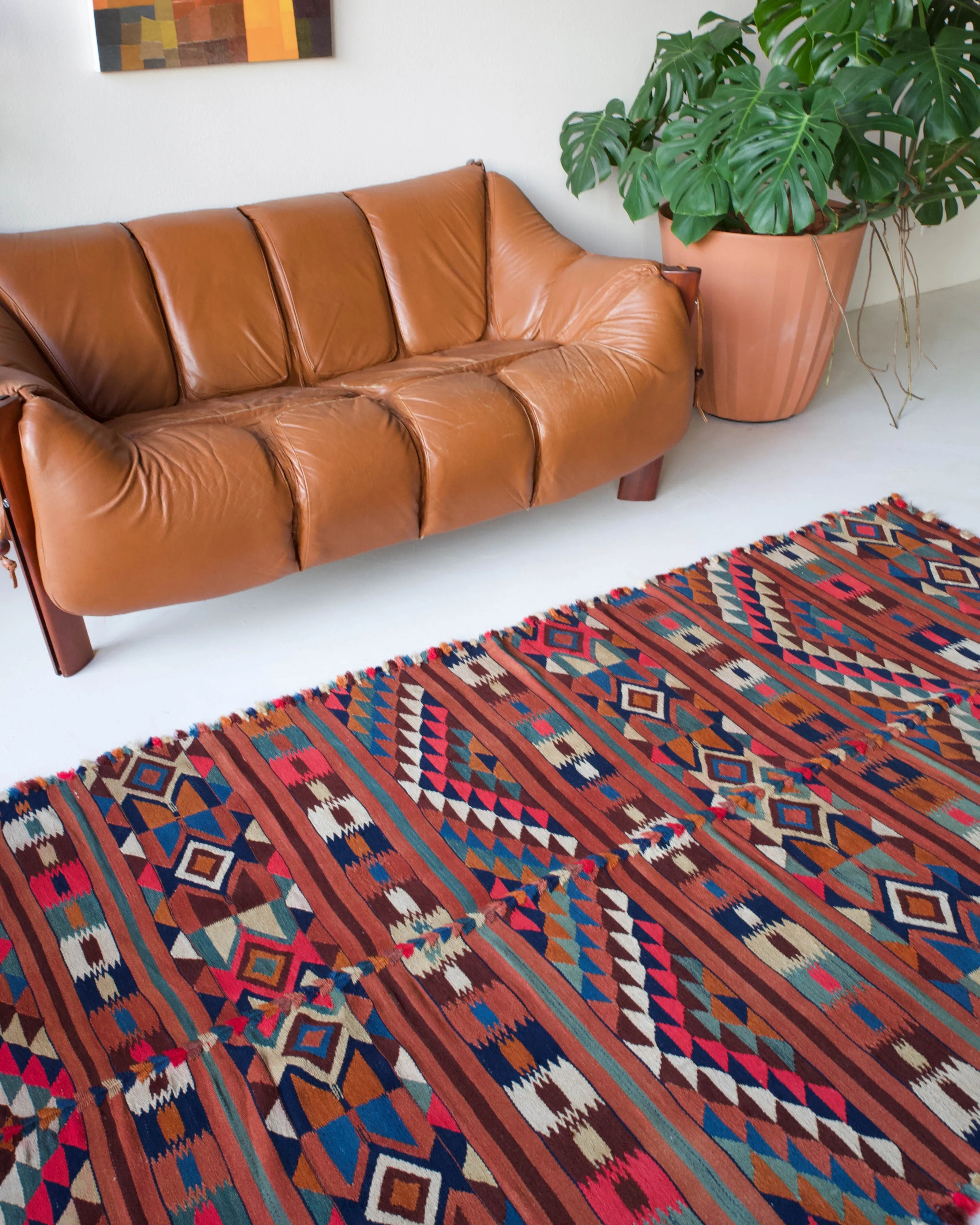 Vintage Western Anatolian Kilim Rug 4'8"x8'3"