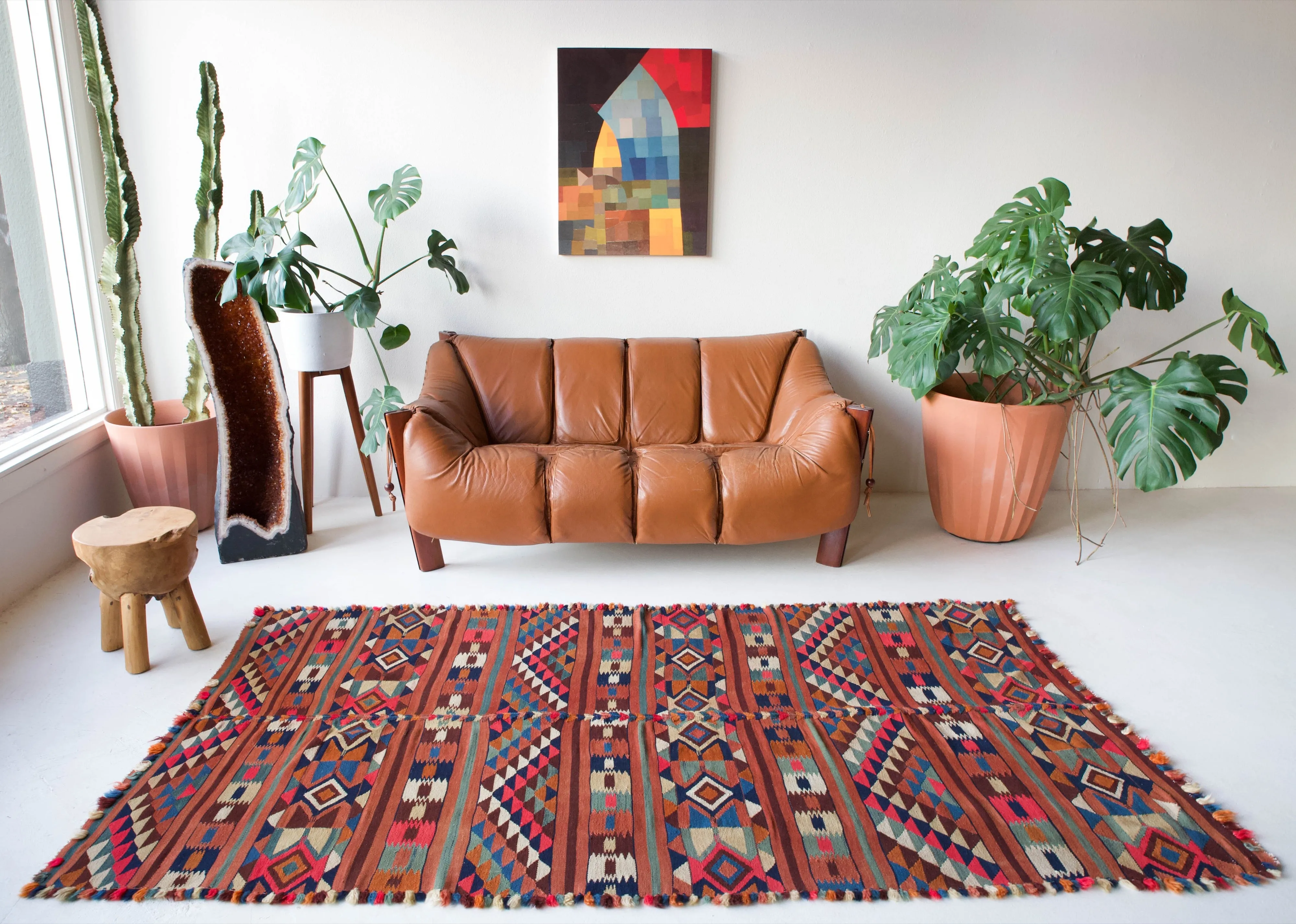 Vintage Western Anatolian Kilim Rug 4'8"x8'3"
