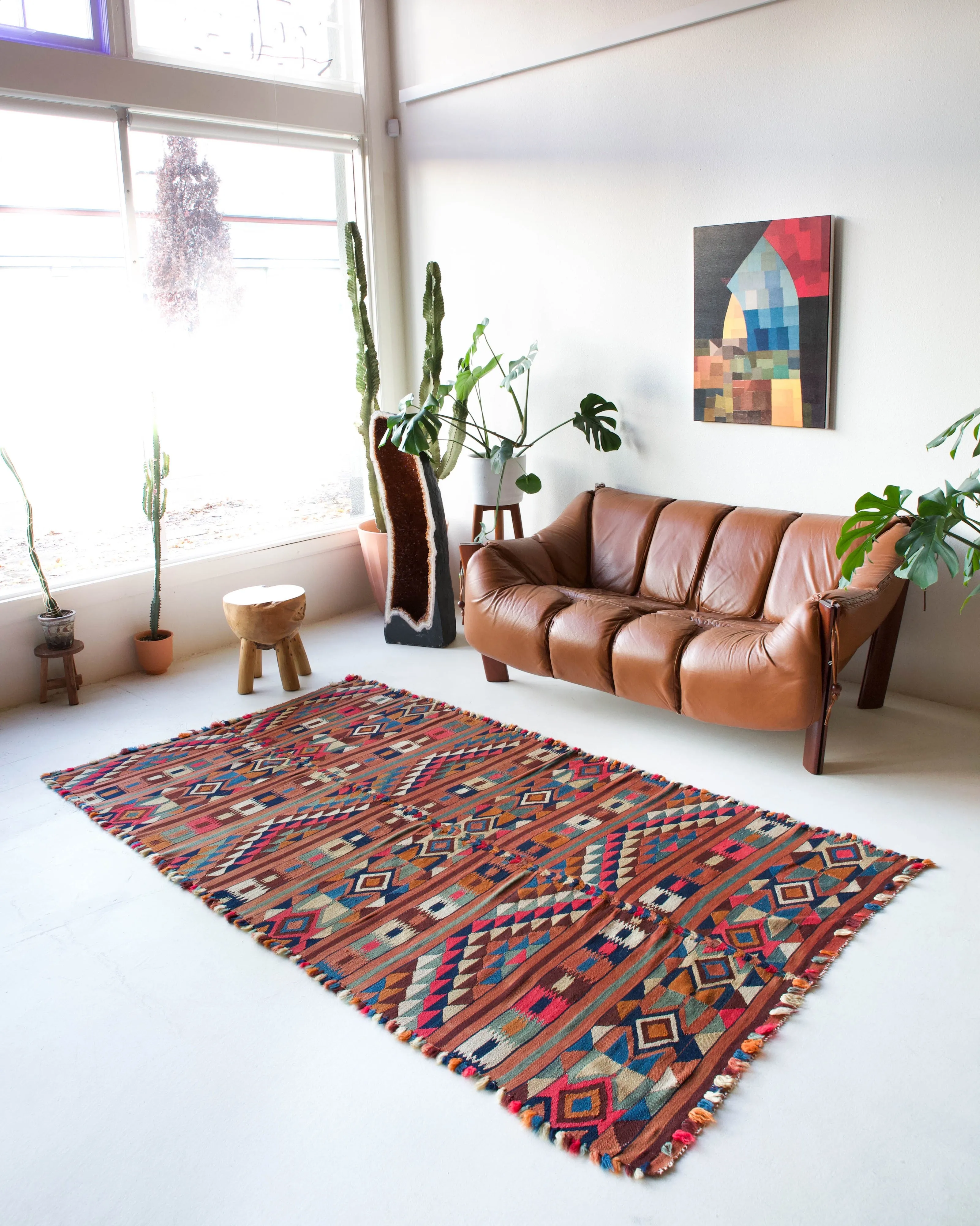 Vintage Western Anatolian Kilim Rug 4'8"x8'3"