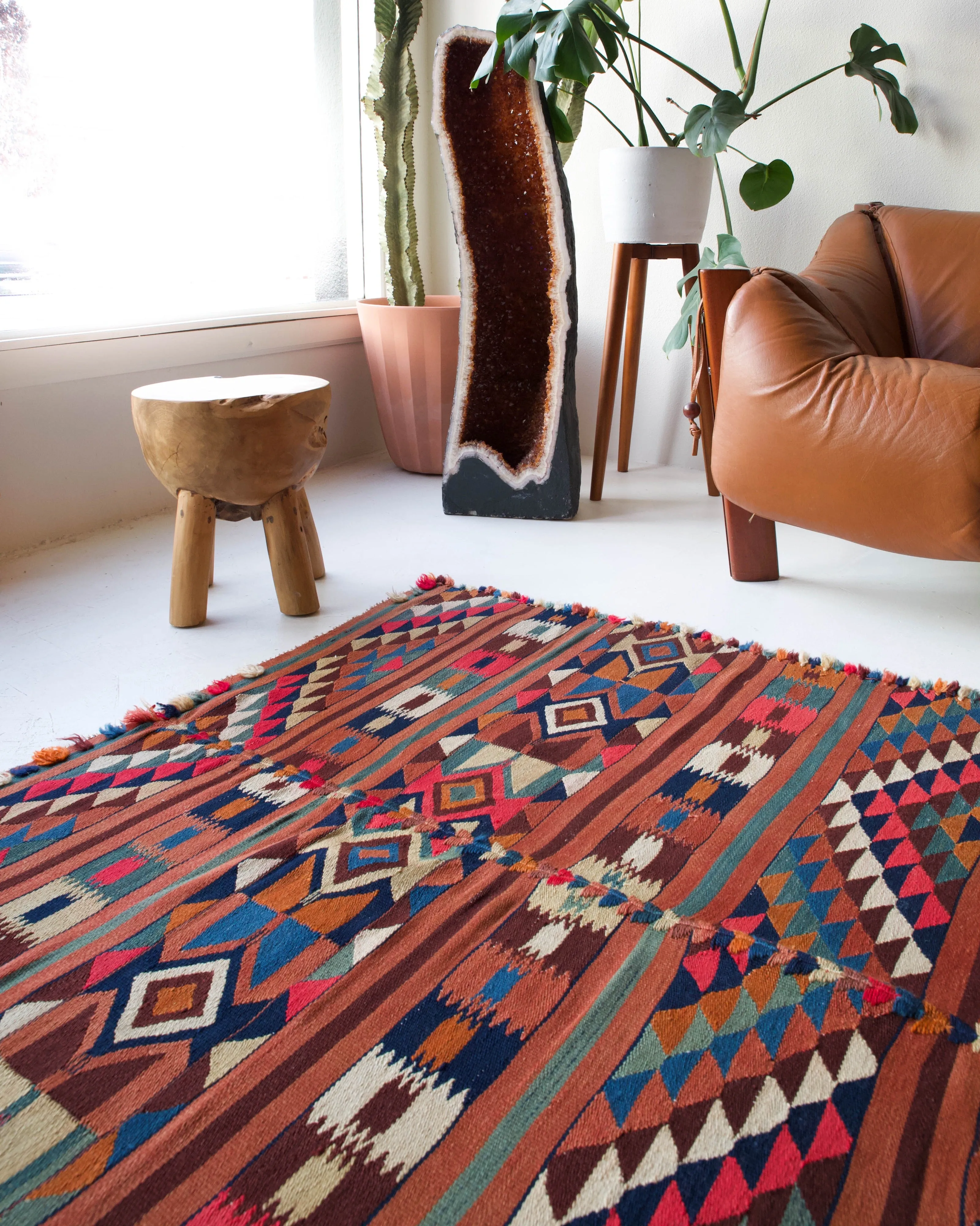 Vintage Western Anatolian Kilim Rug 4'8"x8'3"