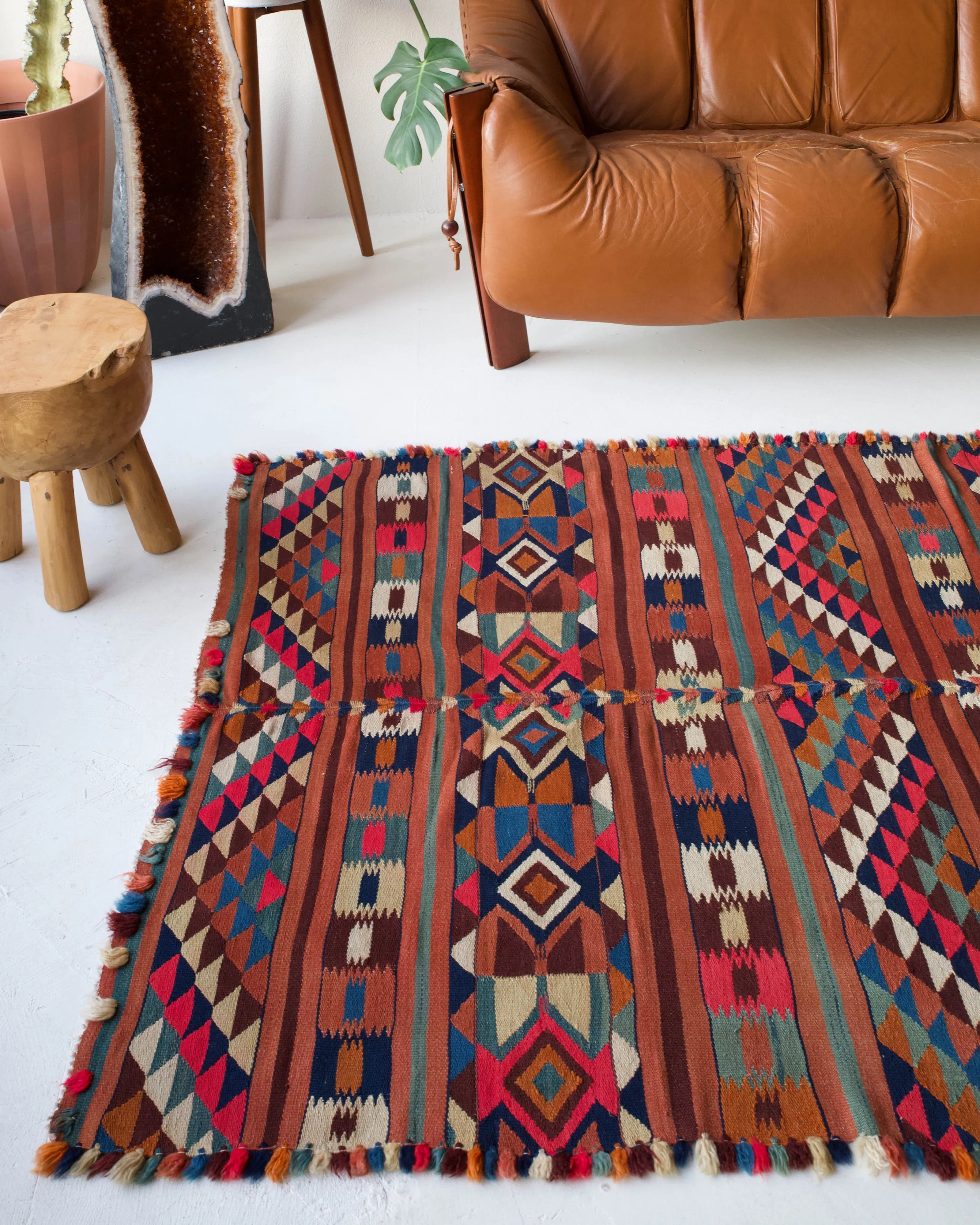 Vintage Western Anatolian Kilim Rug 4'8"x8'3"