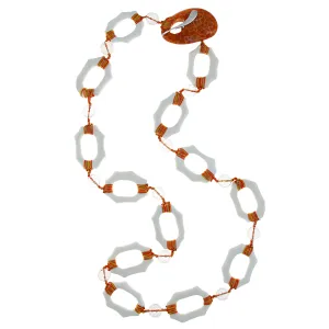 White Onyx   Macrame Necklace