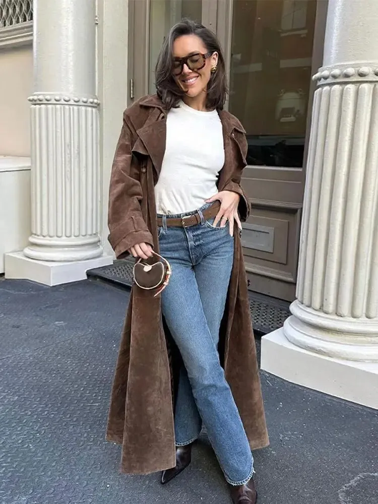 Willow Suede Trench Coat