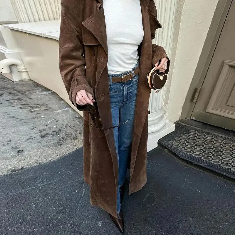 Willow Suede Trench Coat
