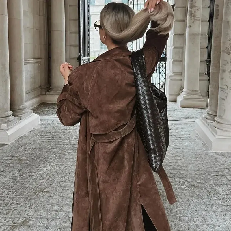 Willow Suede Trench Coat