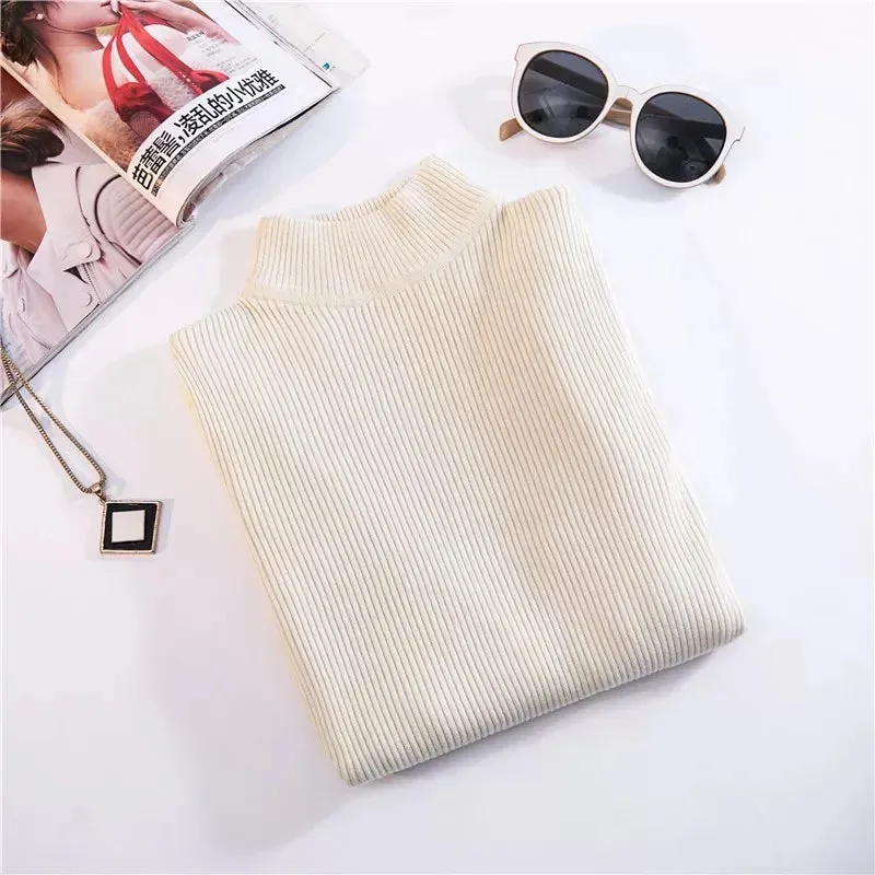 Winter Top Pull Femme Turtleneck Pullovers Sweaters Long Sleeve Slim Oversize Korean Women's Sweater