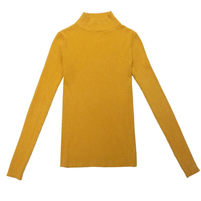 Winter Top Pull Femme Turtleneck Pullovers Sweaters Long Sleeve Slim Oversize Korean Women's Sweater