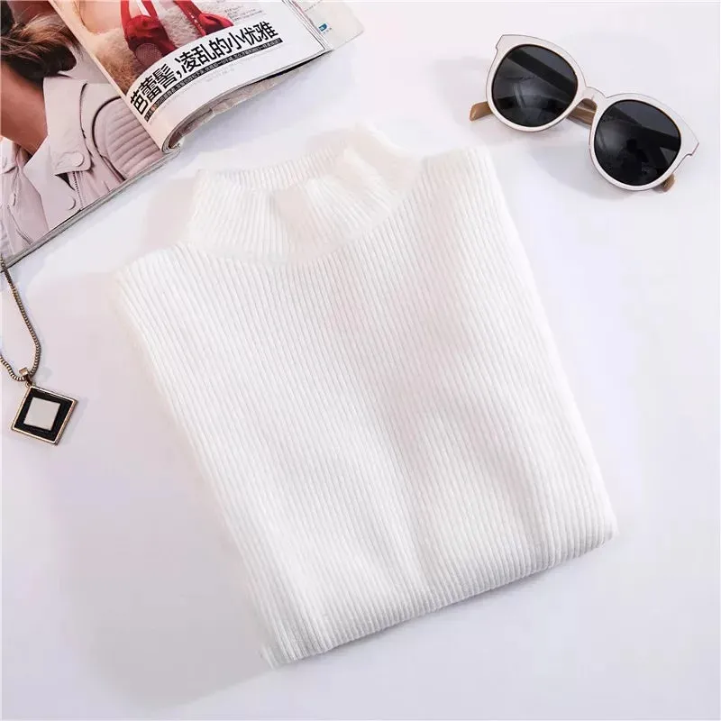 Winter Top Pull Femme Turtleneck Pullovers Sweaters Long Sleeve Slim Oversize Korean Women's Sweater