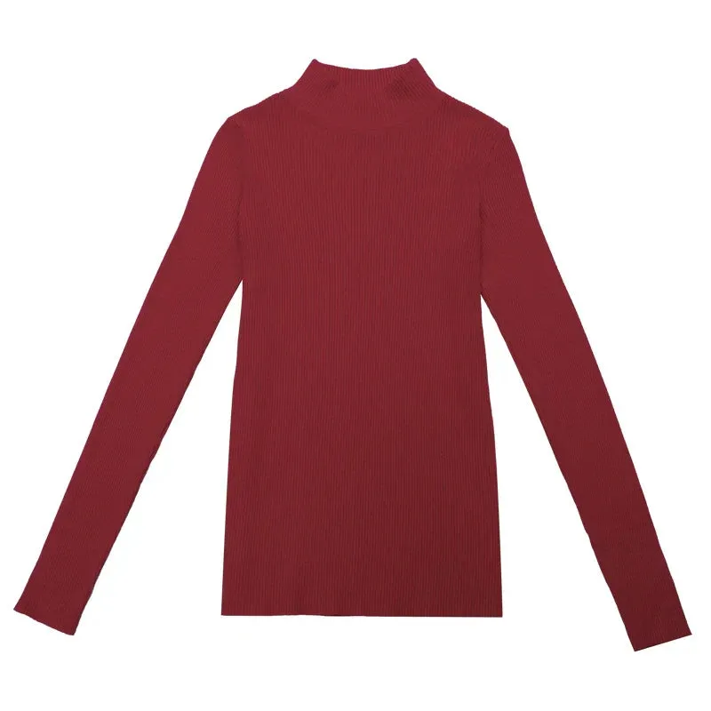 Winter Top Pull Femme Turtleneck Pullovers Sweaters Long Sleeve Slim Oversize Korean Women's Sweater