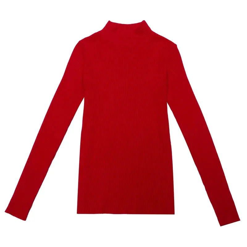 Winter Top Pull Femme Turtleneck Pullovers Sweaters Long Sleeve Slim Oversize Korean Women's Sweater