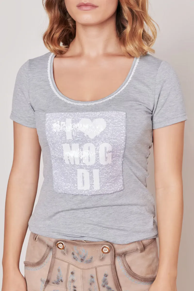 Woman's T-Shirt with Heart & I Mog Di